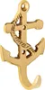 Maritim Haken Anker 4x7cm aus Messing gold Wandhaken Produktbild-Vorschau 2