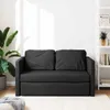 vidaXL Bodensofa mit Schlaffunktion Schwarz 112x174x55 cm Produktbild-Vorschau 7