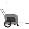 vidaXL Rimorchio per cani arancione e grigio Tessuto Oxford Anteprima dell’immagine prodotto 5