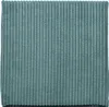 A close-up, top-down view of a teal-colored corduroy cushion. Produktbild-Vorschau
