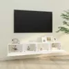 vidaXL Armoires murales TV 2 pcs. Blanc 100x30x30 cm Bois Voir les images du produit 3