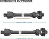 Wiltec Arbre Transmission T4 cardan - longueur 800-880 mm / Voir les images du produit 7