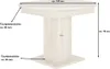 A diagram of a table with dimensions indicated. Produktbild-Vorschau