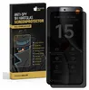 A product box for a screen protector is shown next to a smartphone with the screen protector applied. Produktbild-Vorschau