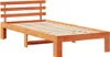 vidaXL Bettrahmen Wachsbraun 90 x 200 cm Massives Produktbild-Vorschau 4