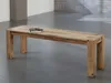 Moderne handgefertigte Bank YOGA aus massivem Shishamholz Produktbild-Vorschau 2