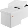CASARIA® 2x Tabouret cube blanc avec espace de rangement Voir les images du produit 1