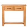 Table console avec 2 tiroirs 83x30x73 cm Bois de chêne Voir les images du produit 2