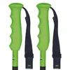 A pair of bright green ski poles with black straps against a white background. Produktbild-Vorschau