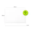A white cutting board with dimensions indicated. Produktbild-Vorschau
