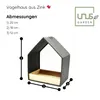 UNUS Vogelhaus Vogelfutterhaus aus Zink dunkelgrau mit Produktbild-Vorschau 3