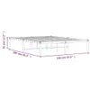 vidaXL Rama łóżka metalowa czarna 140x200 cm Podgląd zdjęcia produktu 7