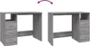 vidaXL Bureau avec tiroirs gris Sonoma 102x50x76 cm Voir les images du produit 7