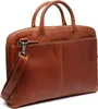 A brown leather briefcase is shown against a white background. Produktbild-Vorschau