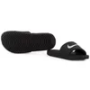 A pair of black Nike slides shown from two different angles against a white background. Podgląd zdjęcia produktu