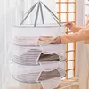 Závěsná sušicí síť 3 patra se zipem, skládací sušák na Náhled obrázku produktu 4