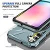 A close-up marketing image showing a phone case with protective features highlighted. Produktbild-Vorschau
