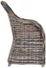 KRINES HOME Esszimmer-Sessel Rattan Grau Rattan Korbsessel Produktbild-Vorschau 5