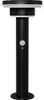 A black solar-powered outdoor lamp with a motion sensor. Produktbild-Vorschau