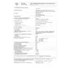 This is a product performance declaration document, likely an energy label or compliance certificate for a heating appliance. Produktbild-Vorschau