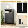 Mobiletto da bagno COSTWAY, mobiletto da bagno con porta e Anteprima dell’immagine prodotto 6