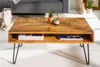 Massiver Couchtisch SCORPION natur 100cm Mangoholz Hairpin Produktbild-Vorschau 2