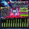 A marketing image for a gaming PC, featuring a person wearing a VR headset and a bar graph comparing performance metrics. Produktbild-Vorschau