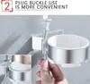 Selbstklebend Haartrocknerhalter Aluminium Produktbild-Vorschau 4