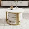 OKWISH Table Basse Ronde 2-en-1 - Ensemble de Tables Voir les images du produit 5