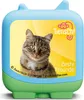 A product with a cat image and text on a yellow background, with blue and green casing. Náhled obrázku produktu