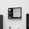 vidaXL Badspiegel Schwarz 60x10,5x45 cm Holzwerkstoff Produktbild-Vorschau 2