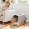 PawHut Katzenklo, Katzentoilette mit Deckel, Streuschaufel, Produktbild-Vorschau 2