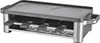 A black and silver raclette grill is shown from a slightly elevated front-left angle against a white background. Anteprima dell’immagine prodotto