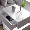 Nachtkastje met LED-verlichting, wit, met 3 lades, geschikt Productafbeelding-voorbeeld 7