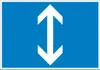 Richtungspfeil hoch runter Schild waagerecht weiss blau Produktbild-Vorschau 1