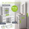 Toaletka Juskys Talea z diodami LED, 7 szufladami i dużym Podgląd zdjęcia produktu 2