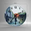 Wanduhr - Rund - Glasuhr - Frau Straße Haus - 30x30cm - Produktbild-Vorschau 3