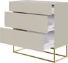 Selsey VELDIO - Commode 3 tiroirs, gris beige taupe avec Voir les images du produit 5