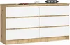 COMMODE K140 6TIERS CLP DĄB ARTISAN BLANC Bureau avec 6 Voir les images du produit 1