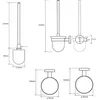 WC-Set Bemeta Omega, sandgestrahltes Glas/Chrom/weiße Produktbild-Vorschau 2