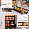 A collage of images showing a grill, food, and accessories, with some text overlays. Voir les images du produit