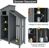 Gartenschrank Gerätehaus Geräteschuppen Holz, 124x46x174 Produktbild-Vorschau 8