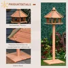 PawHut Vogelhaus hölzerner Vogelständer mit wasserfestem Produktbild-Vorschau 5