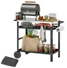 Outsunny Grillwagen 3-Etagen Servierwagen mit Arbeitsfläche Produktbild-Vorschau 1