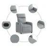 vidaXL Fauteuil relax gris clair Tissu Voir les images du produit 5