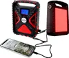 A portable radio and a power bank are shown, with a smartphone connected to the radio for charging. Produktbild-Vorschau