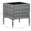 vidaXL Tavolo da giardino grigio 40x40x45 cm in poly rattan Anteprima dell’immagine prodotto 4