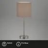 Stolní lampa BRILONER LEUCHTEN FABRIC, 25 W, IP20, šedá, Náhled obrázku produktu 2