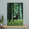 MuchoWow® - Leinwandbilder - Hirsche - Wald - Bäume - Tiere Produktbild-Vorschau 4
