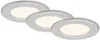LED Einbauleuchte Ultraflach 3er Set chrom-matt 6W IP44 Produktbild-Vorschau 1
